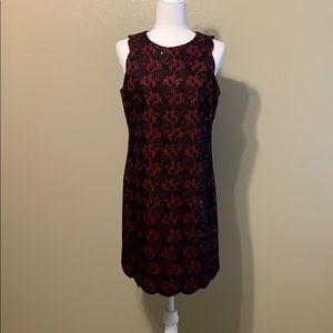 Anne Klein Size 6 Sheath Dress Black Lace NWOT